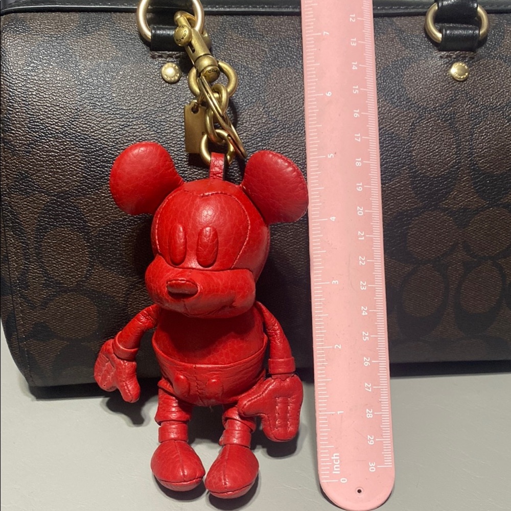 Coach x Disney Red Mickey Mouse Keychain